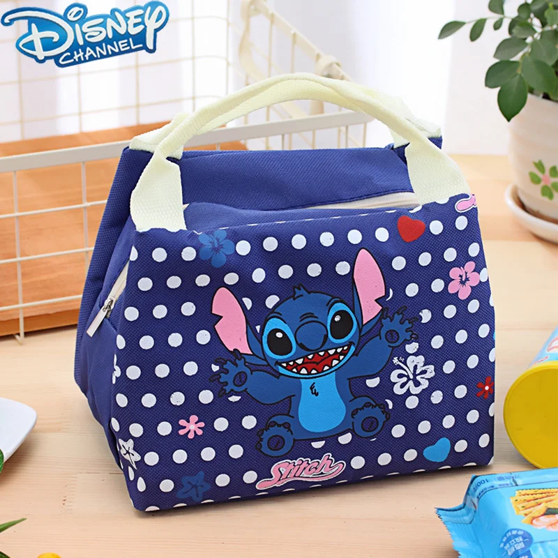 

Disney Stitch New Oxford Cloth Lunch Bag Two-handed Heavy Foil Bento Bag Thermal Bag Kids School Supplies Convenient Kids Gifts