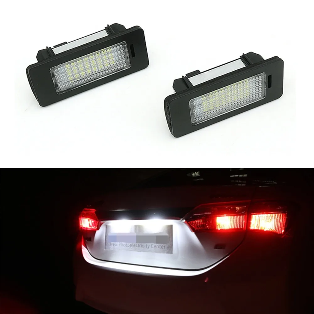 2Pcs Error Free Canbus LED Number Plate Light For Skoda Octavia 3rd Gen 5E A7 Combi Estate 2013-2018