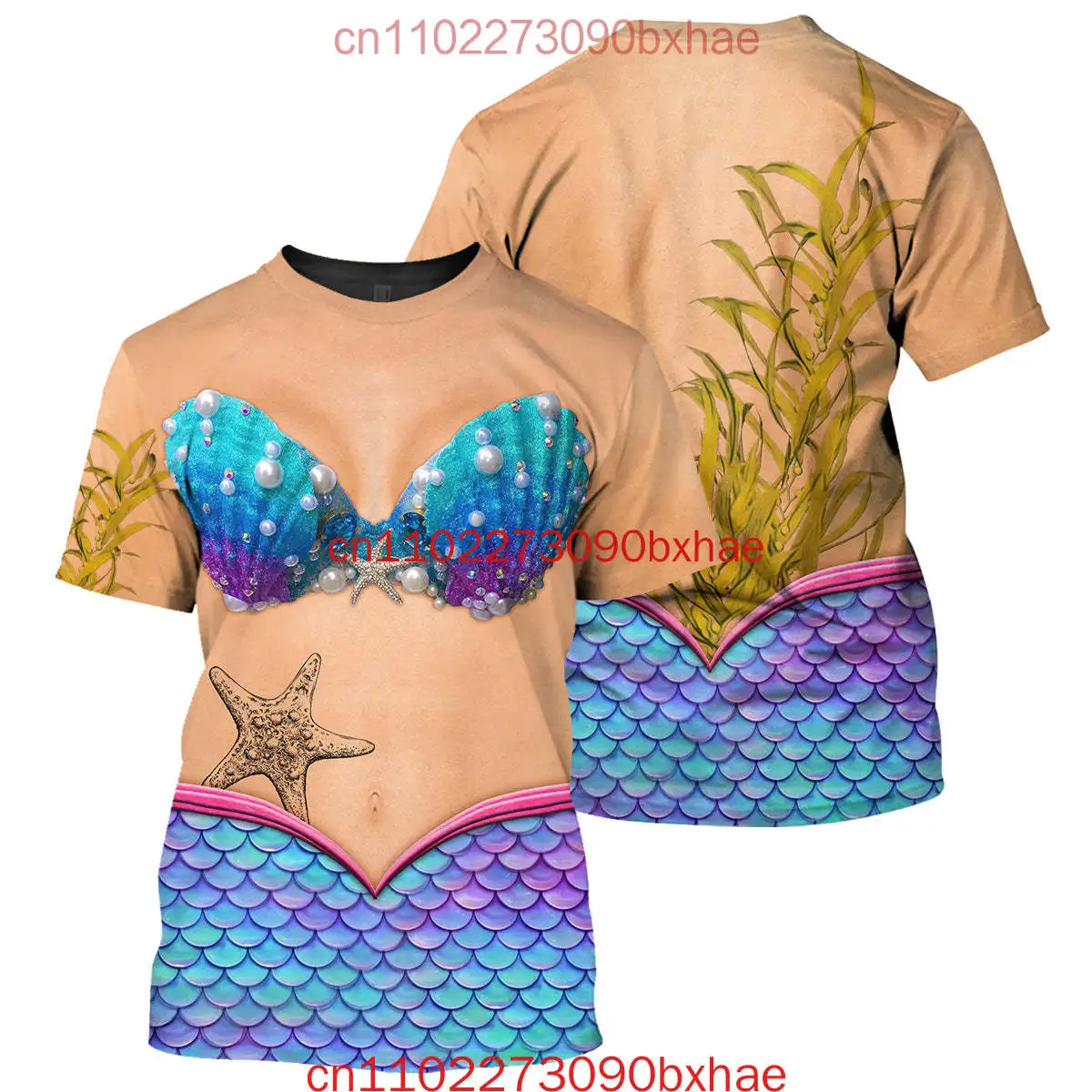 

Disney Sebastian The Little Mermaid Cosplay Costume T-Shirt 3D Printed Halloween Street Fashion Men's And Women's Short Sleeve