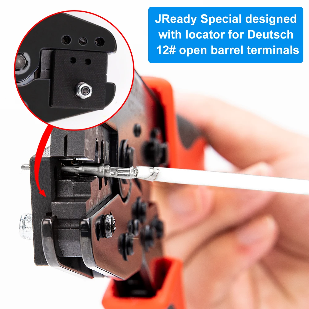 JRready Crimping Tool for Stamped and Formed,For 12#,16#,20#,With Positioner Fixed,Tightly Crimping,Terminal Crimper