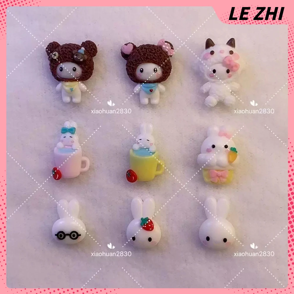 

Sweet Lovely Rabbit Bear Sheep Nail Silicone Mould Doll Finished Product Strawberry Carrots Tomato Teacup Bowknot Nail Mold