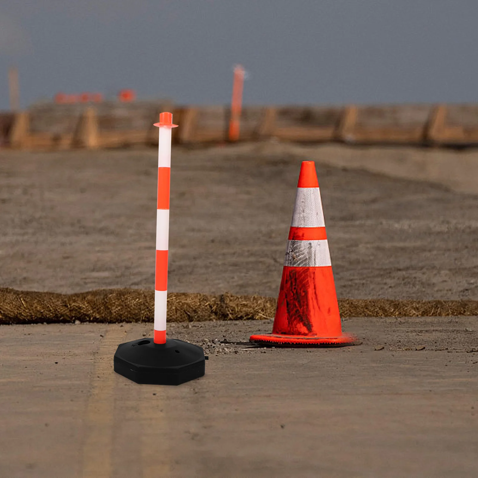 عمود تحذير مضاد للتصادم، وضوح عالي، متحرك، قابل للتعبئة بالماء، أمان مستقر، عزل حركة المرور، كومة الدرابزين على الطريق