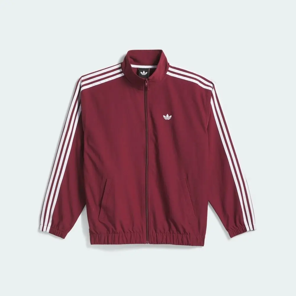 Adidas Originals SUPERFIRE TK JK KS4244 Track Jacket Retro Stand Collar Full-Zip White Striped Vintage Sports Outerwear