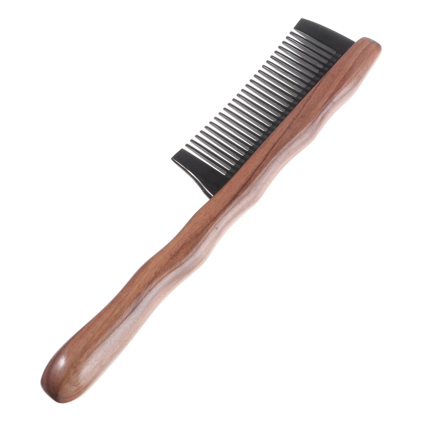 Double Row Sandalwood Hair Comb for Scalp Massage, Natural Wood Headache Relief & Smooth Styling
