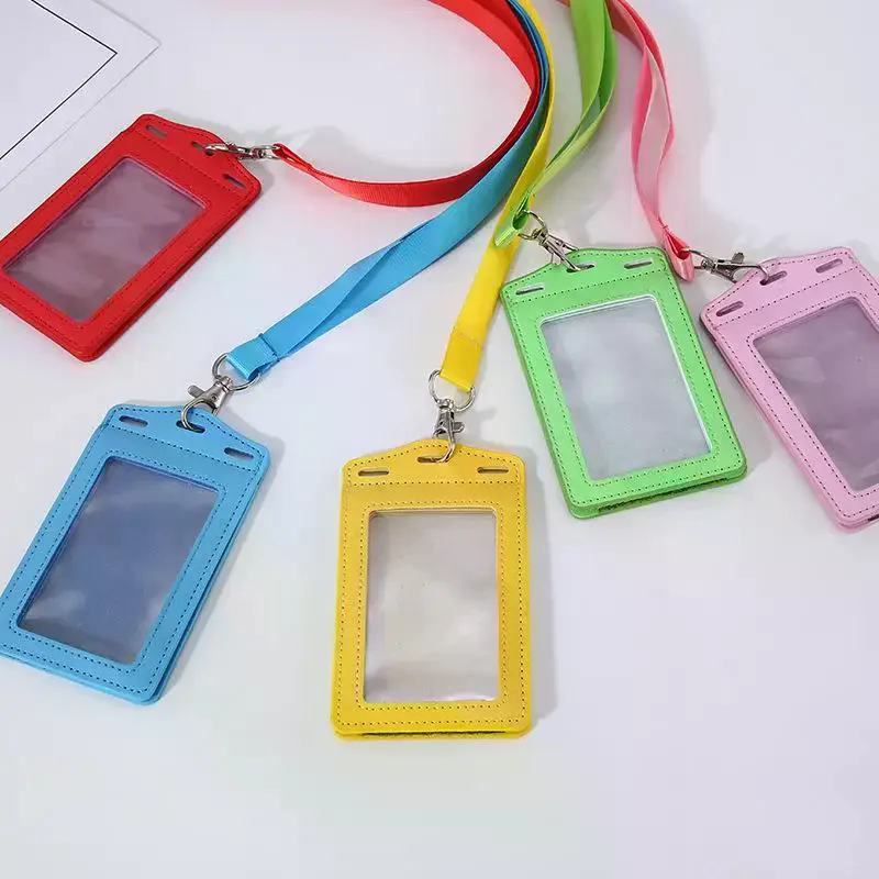 1-Pack Trifold ID Badge Holder – Durable PU Leather Card Wallet for Employee, Student & Visitor IDs
