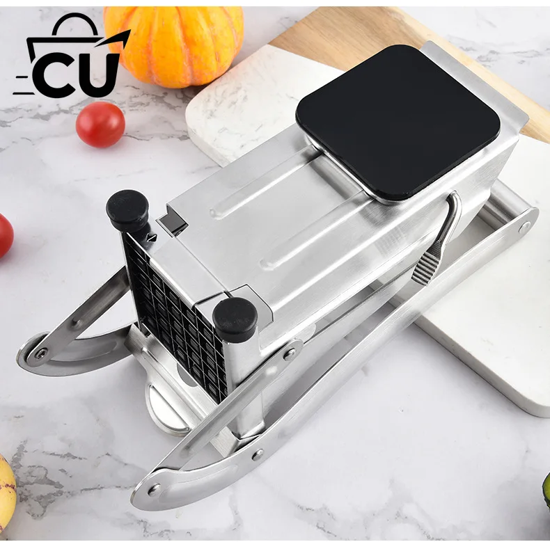 Suitable for stainless steel potato cutter household manual potato fries machine cucumber radish multi-function cutter