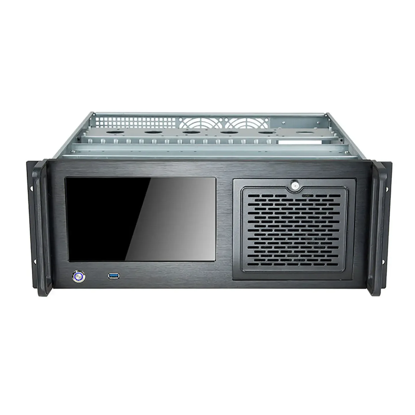 9 Inch Touchscreen 4U Rack Mount IPC Chassis Integrated LCD Display Industrial Server Workstation Case
