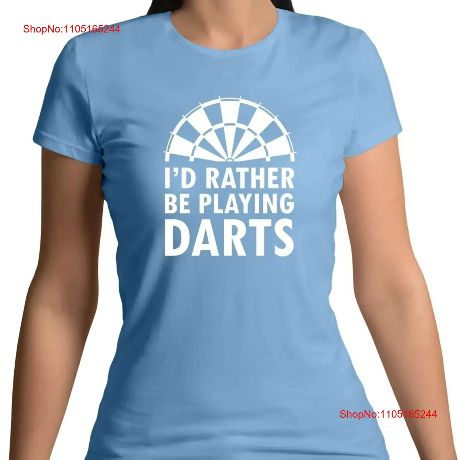 I'd Rather Be Playing Darts Womens T Shirt Bullseye 180 Dart Littler Gerwen vintage Washed streetwear Stretched fashion