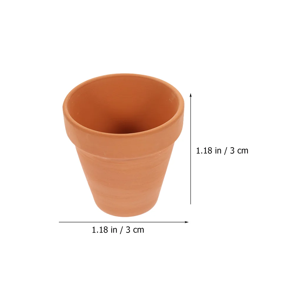 20pcs 3cm Mini Red Terracotta Plant Pots Succulent Flower Pot Small Plant Pots Miniature Clay Flowerpots With Drainage Holes