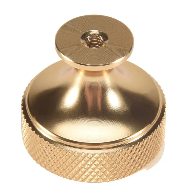AFOURT-60 Packung mit 1,2-Zoll-Schrankknöpfen aus gebürstetem Gold, gerändelte Küchenschrankknöpfe, goldene Schubladenknöpfe, runde Kommodenknöpfe – Detail 5