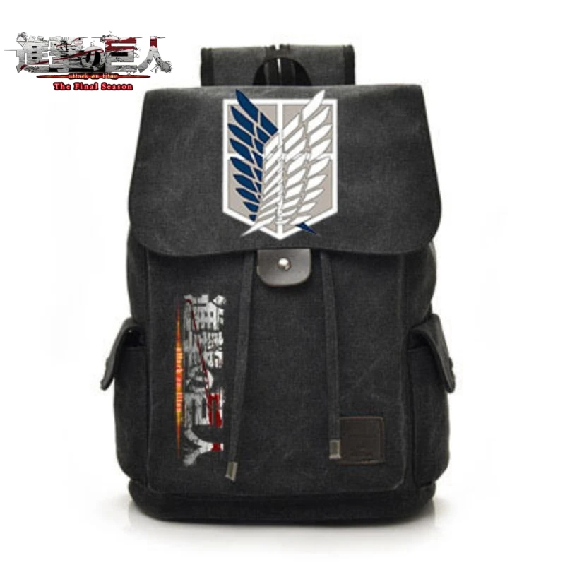 

Attack on Titan Anime New Backpack Cosplay Unisex Students School Bag Large Capacity Bookbag Laptop Travel Rucksack Outdoor Bag