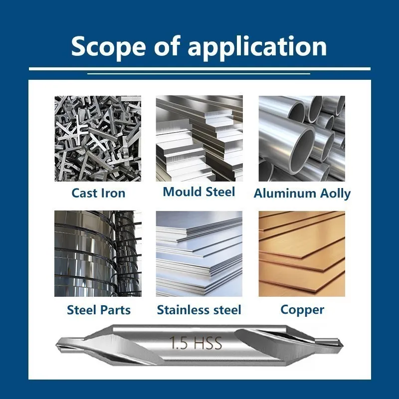 Meikela Hssコンビネーションセンタードリル60度シンクアングルビットセット1.5mm 2.0mm 3mm 4mm 5mm 6mm,金属ドリルビット