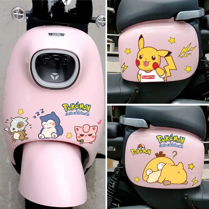 

Pokémon Motorcycle Tram Car Sticker Cartoon Personality Pikachu Car Window Body Scratch Covering Car Sticker Decorative Sticker