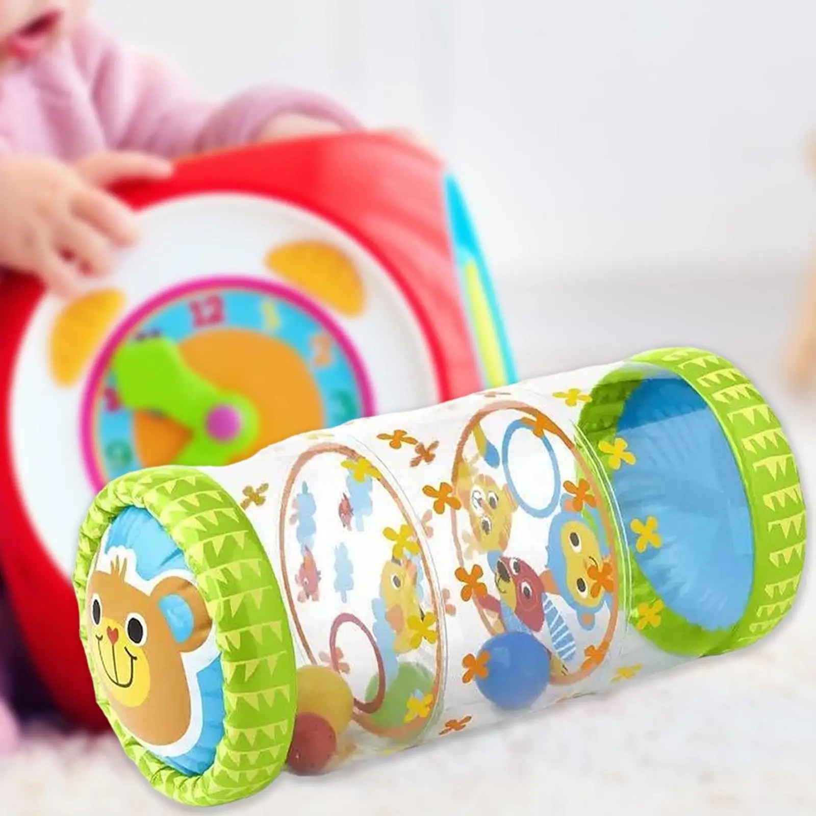 Crawling Toy for Infants with Rolling Drum for Boys and Girls
