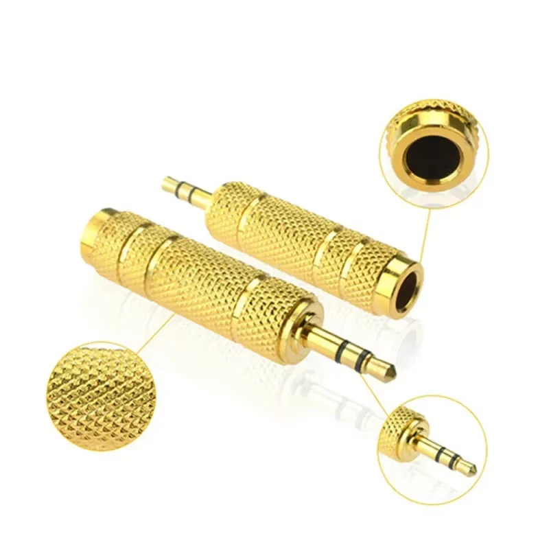 Miwayer 2-Pack Bidirectional Audio Adapter Set 6.5mm to 3.5mm And 3.5mm to 6.5mm Converter 1/4