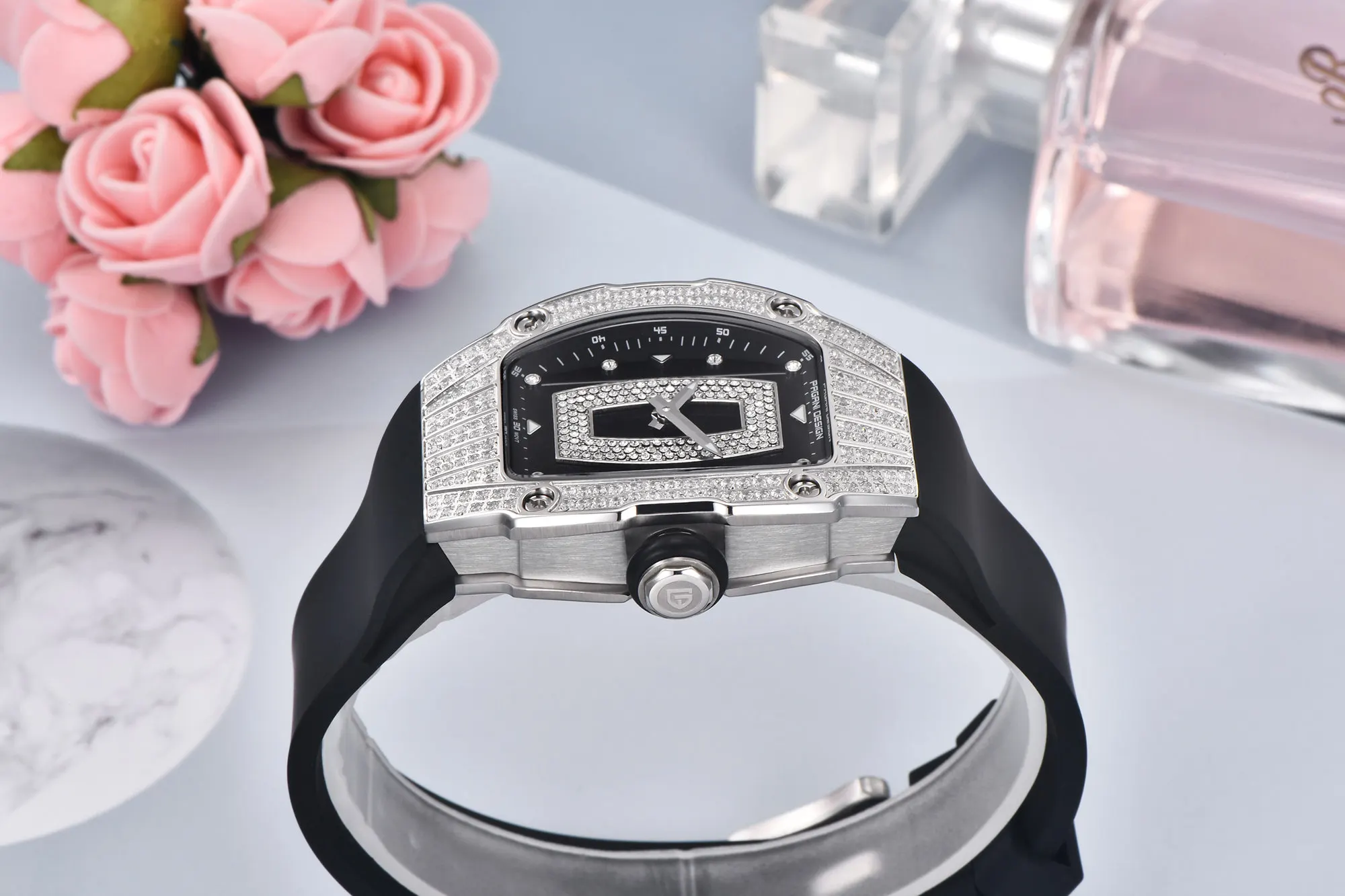 PAGANI DESIGN YS-013 ساعة نسائية فاخرة السيدات ساعات المعصم الأنيقة جودة الماس رصع موضة ساعات كوارتز Montre فام #3