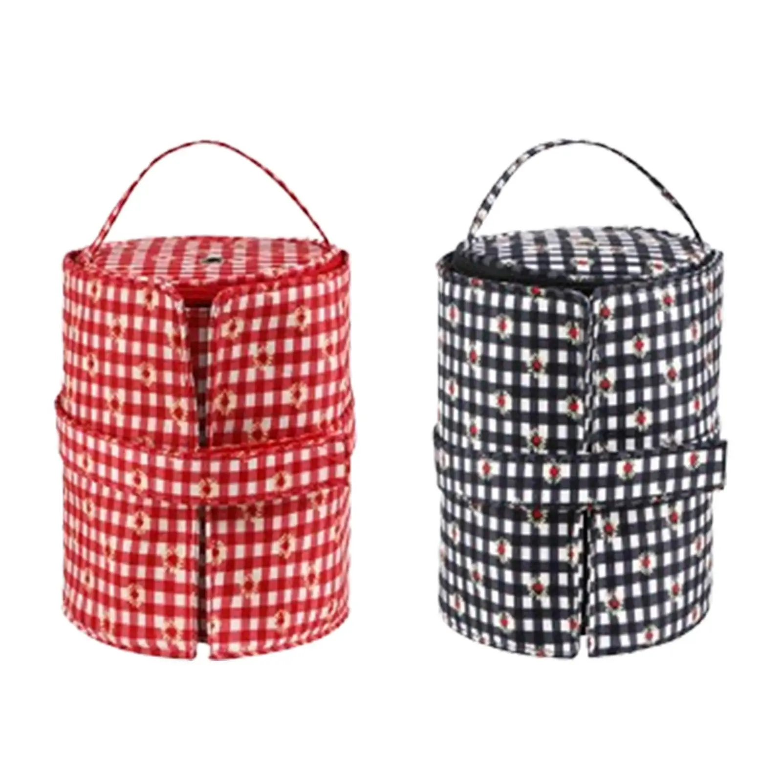 حقيبة تنظيم الحياكة من الكروشيه للسفر بخطافات صوف الغزل #1