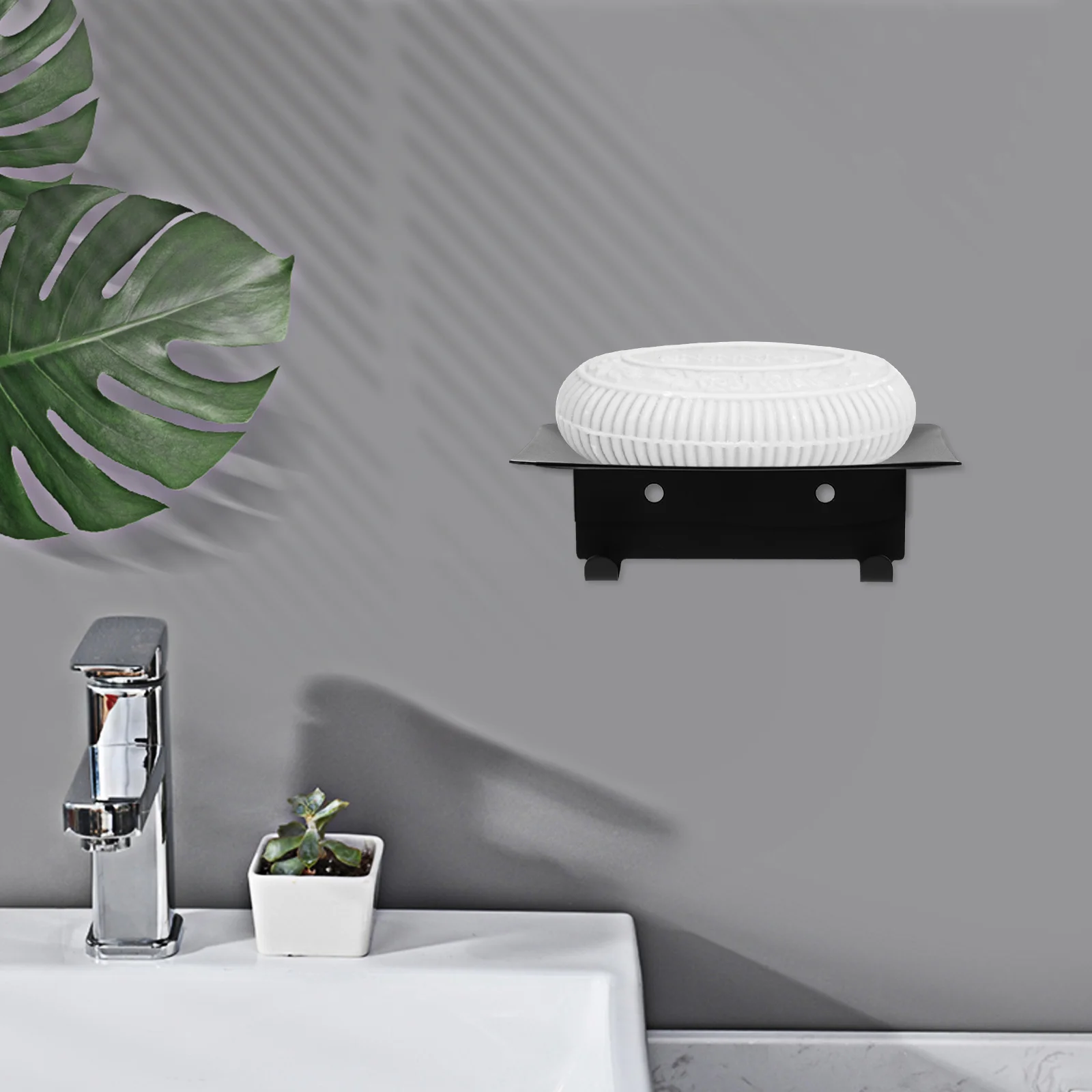 

1Set Stainless Steel Bar Soap Holder Wall Mount Shower Soap Dish Draining Bathroom Storage Bathroom Storage Rack