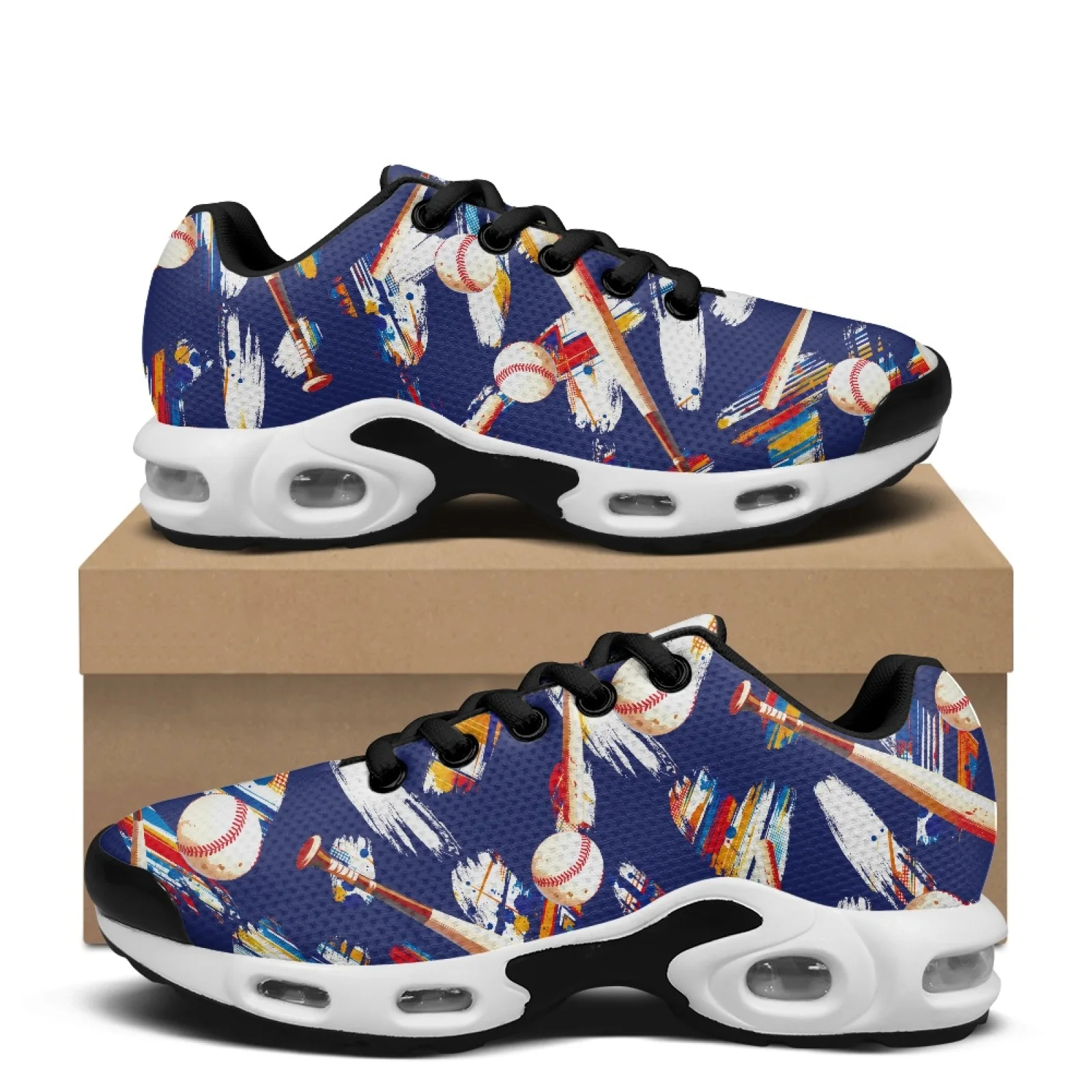 PENSTROLL Baseball Bat Ball Walking Shoes Tennis Sneakers for Men Air Cushion Soft Sole Walking Shoes