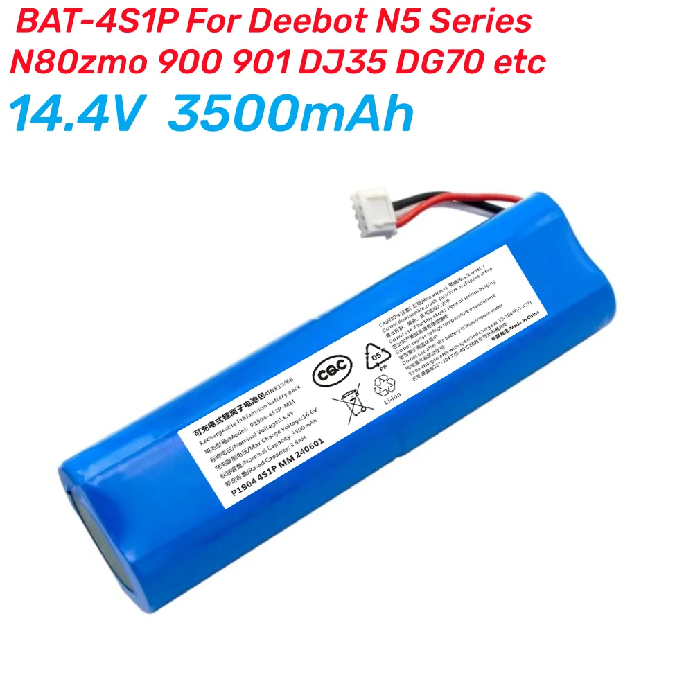 14.4V Rechargeable Li Ion Battery Pack Replacement For Ecovacs Deebot Ozmo 900 901 905 920 930 937 N8 Pro Vacuum Cleaner