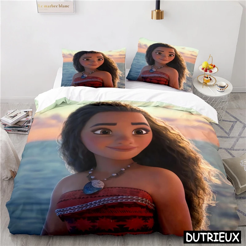 Imagem -02 - Moana Maui Ocean 3d Impresso Conjunto de Cama Capa de Edredão Consolador com Fronha Rainha e King Size Presente Têxtil Doméstico