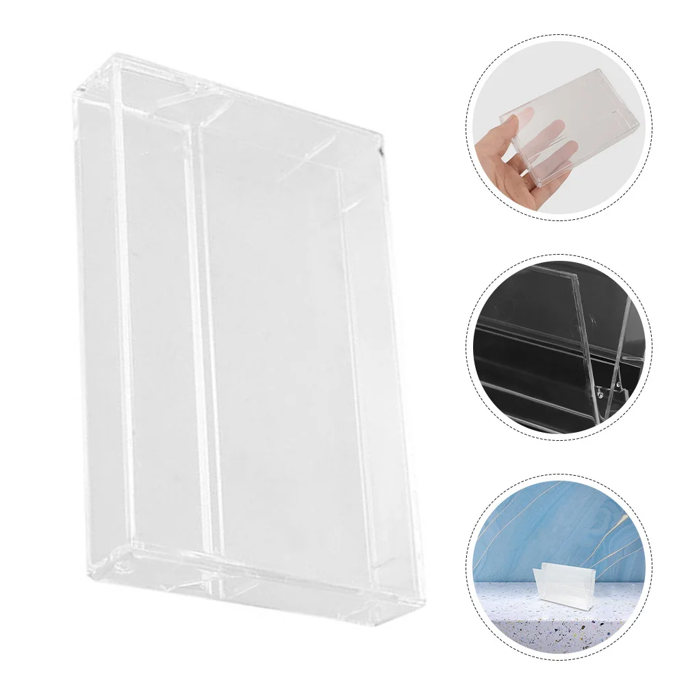 

4Pcs Cassette Tape Storage Organizer Retro Clear Plastic Box Holder Music Tape Case Display Rack for Audio Storage