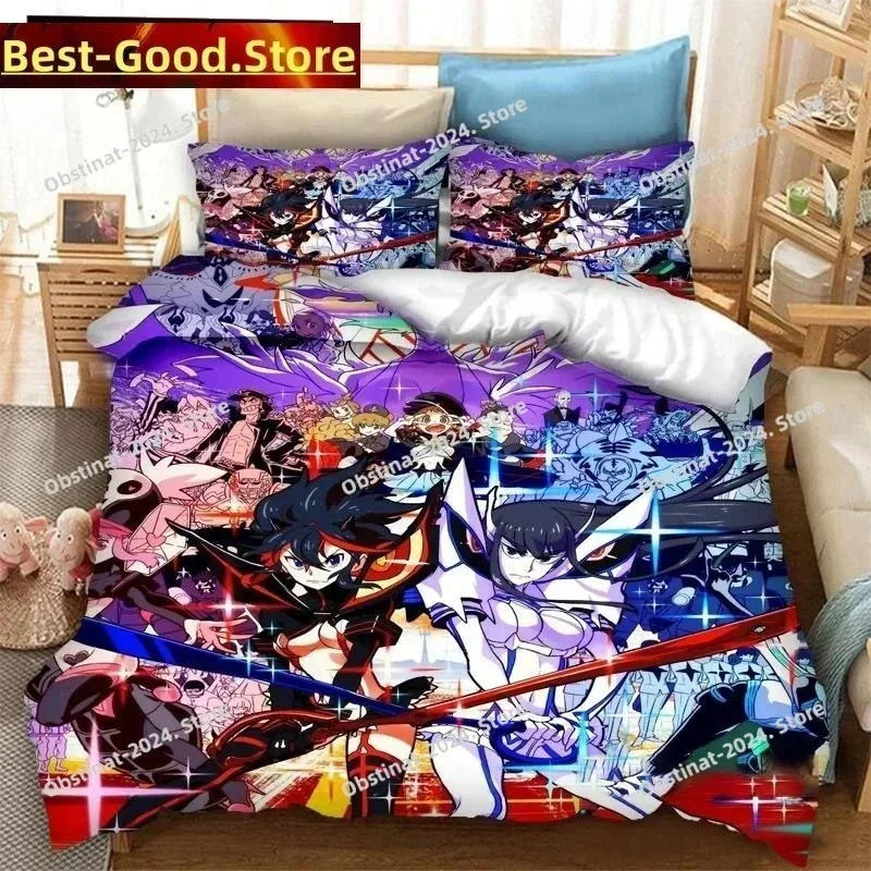 3D Print Anime Kill la Kill Bedding Set Boys Girls Twin Queen Size Duvet Cover Pillowcase Bed Kids Adult Fashion Home Textiles