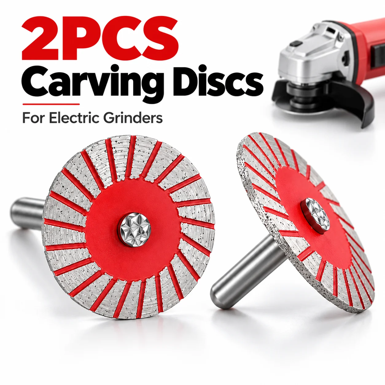 Diamond Grinding Disc 40mm x 2mm Thick 6mm Shank Rotary Tool Cutting Wheel for Stone Marble Granite Carving Work