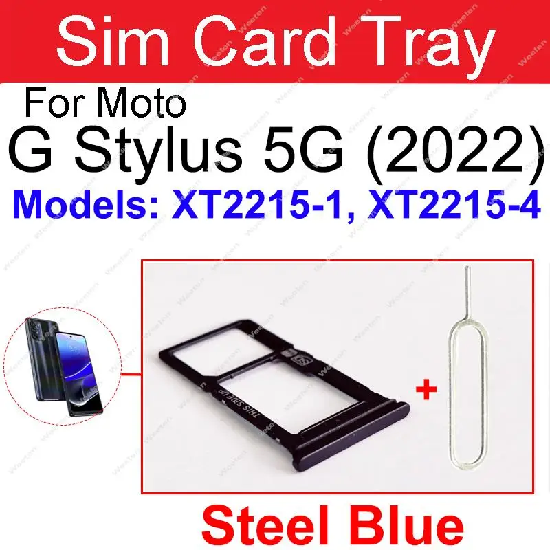 Sim Card Tray For Motorola MOTO G Stylus 2020 2021 2022 2023 XT2043 XT2115 XT2211 XT2317 SIM Holder Socket   Card Reader