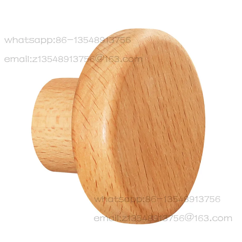 Wooden hook behind the door Round design Wall hanging Modern simple home decoration Jacket hat storage