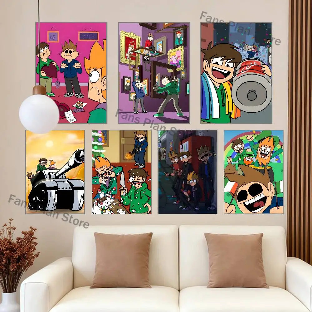 Anime E-Eddsworld Poster Prints Wall Art Picture Painting Gift Living Room Restaurant Bar Large Dec Sticker