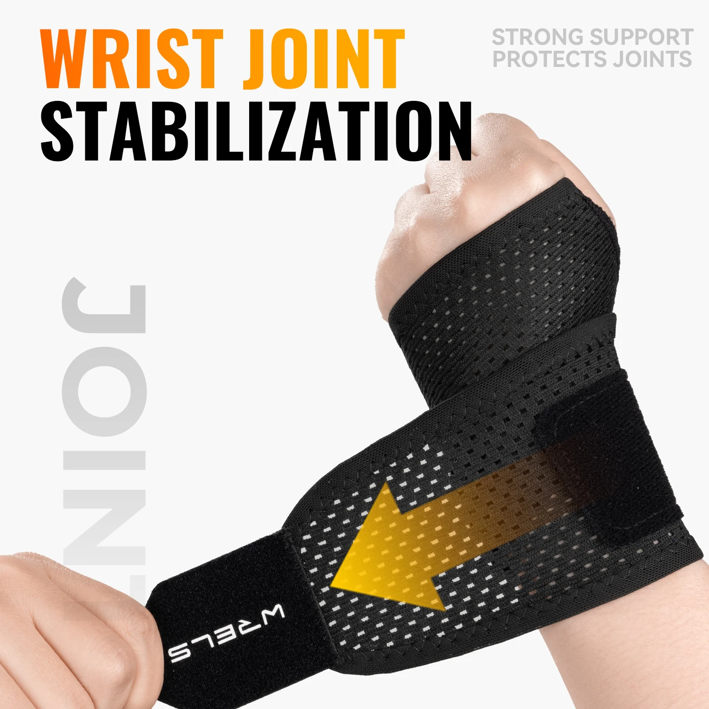 WRELS 1/2 Pcs Sports Wrist Brace Breathable Compression Strap Elastic Adjustable Tennis Basketball Carpal Support Wristband