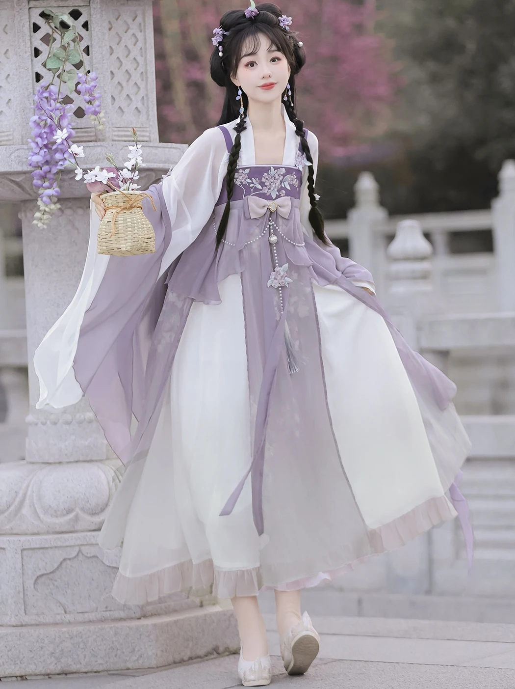 

Chinese Style Han Elements Dress Daily Girl Improved Hanfu Suspender Skirt New Spring and Summer Performance Wear Shooting Photo