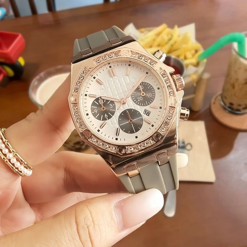 Luxury Original Mens Watch Triple Subdial Six Hands Calendar Display Hip Hop Style Sporty Design High Quality Timepiece