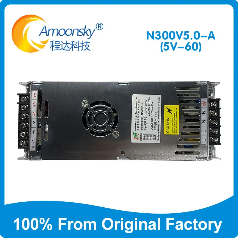 N300V5-A Full Color RGB LED Display Module 5V 60A Voeding Elektronische Scherm Transformator 200/240VAC Ingangsondersteuning