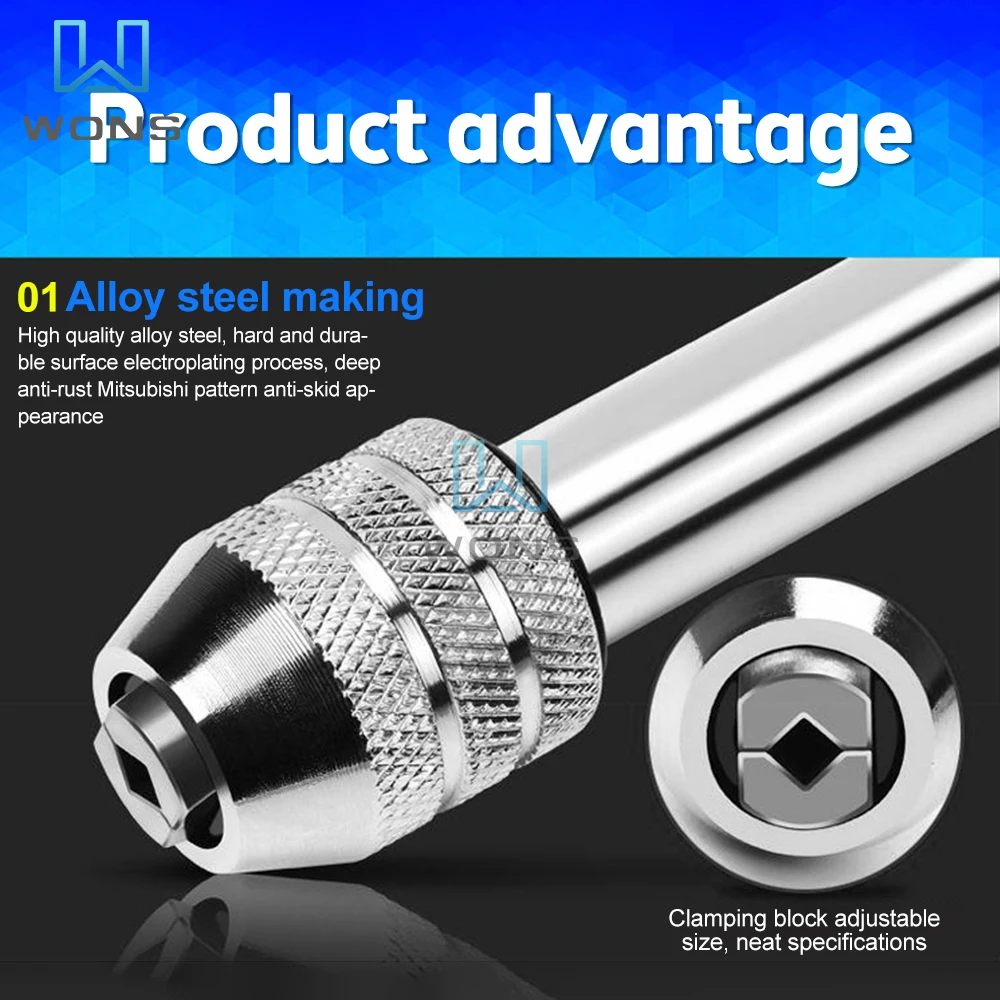 Adjustable Extended Length Manual Tapping Threading Tool Ratchet Wrench T Handle Rachet Type Tap Wrench M3-M8 M5-M12 Hand tools