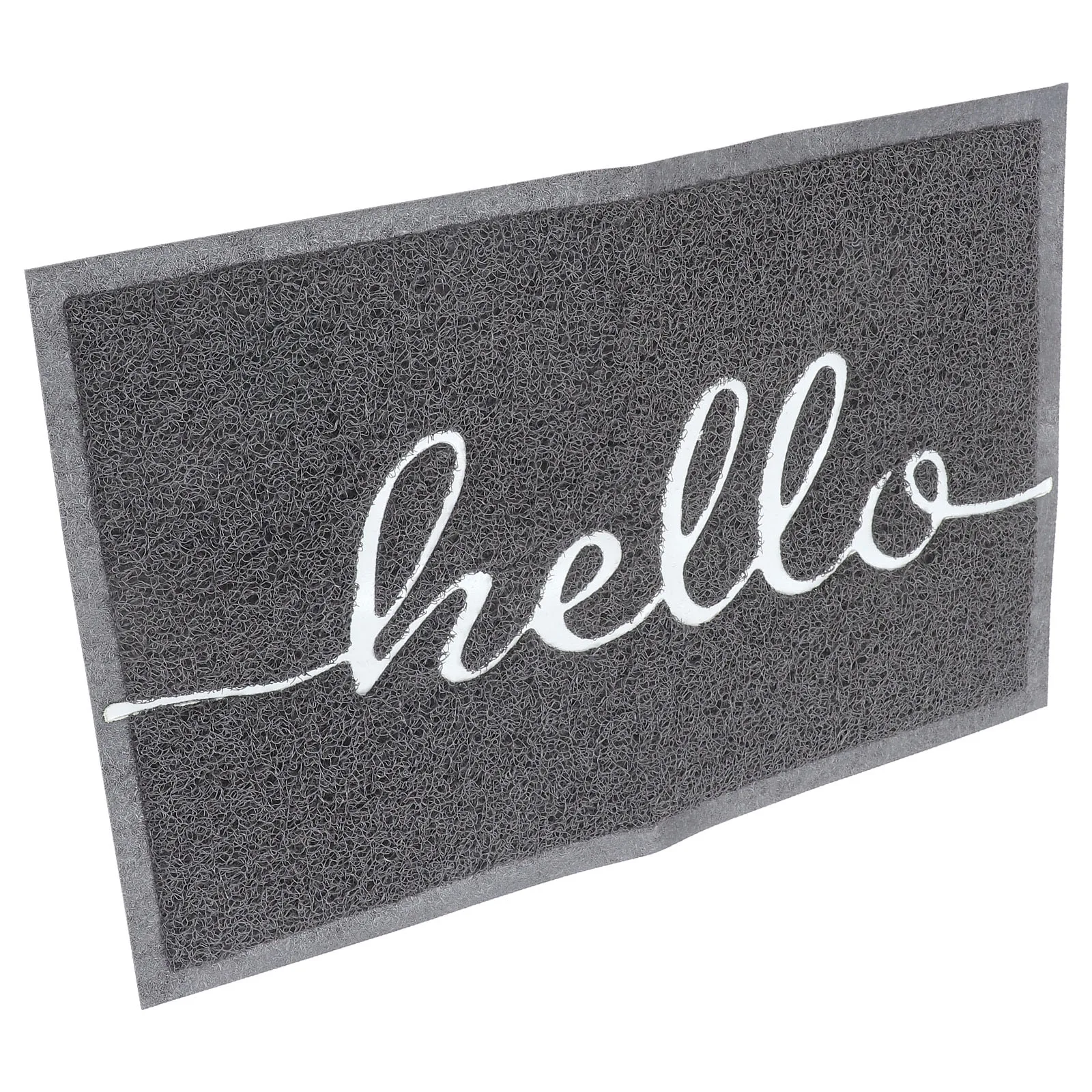 

PVC Doormat Black 40x60cm Wear Resistant Non Slip Front Door Mat Dirt Collector Anti Skid Indoor Floor Rug Thin Design
