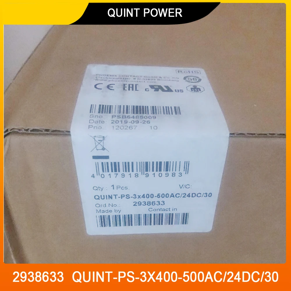 

New QUINT POWER 2938633 QUINT-PS-3X400-500AC/24DC/30 24VDC/30A Switching Power Supply