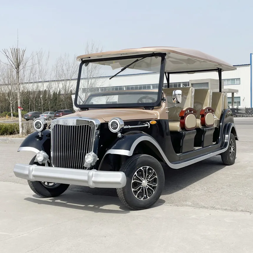 Latest Unique Design Cheap 5 Seater Gas Powered Price Electric Classic Car Factory Direct Sale 4 Wheel Drive 4x4 Golf Cart