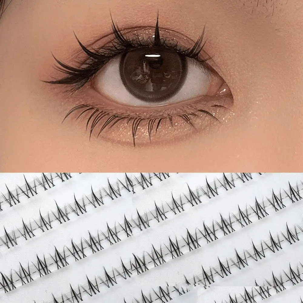 Pestañas individuales suaves y densas, maquillaje de larga duración, mechones de pestañas segmentadas, DIY, Cosplay, pestañas postizas esponjosas para mujer
