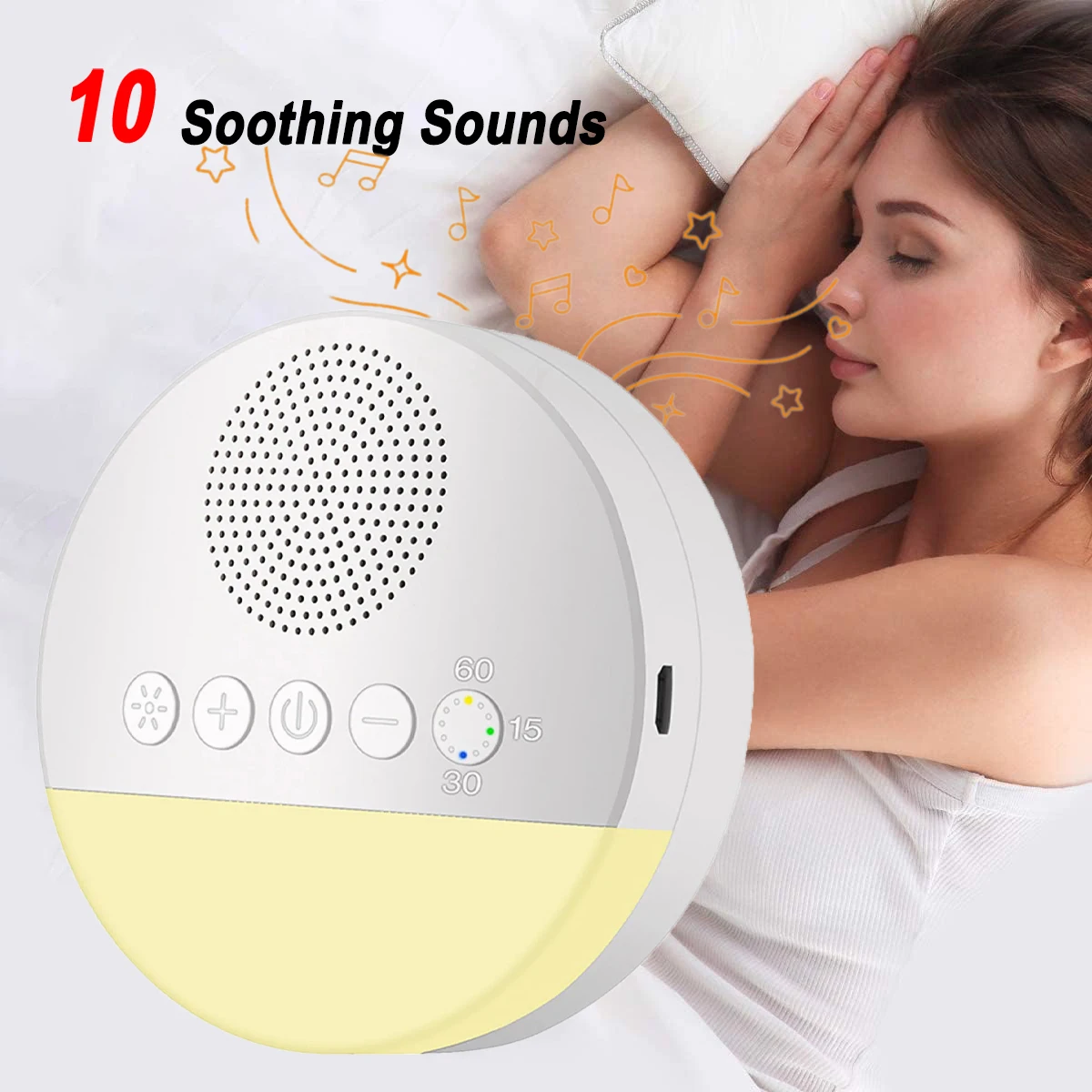 Music Sleep Aid Device Relaxation Treatment  White Noise Machine Aid Hypnosis Insomnia Mental Stress Pressure Anxiety Reliever