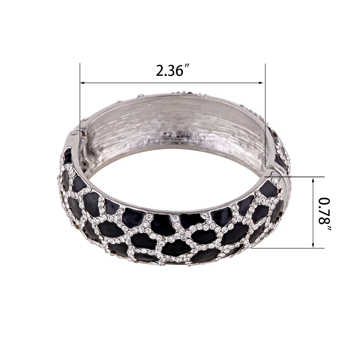 HAHA&TOTO New Arrival Lady\'s Enameled Colorful Rhinestones Fashion Bracelet Statement Chunky Bangle Women Costume Jewelry