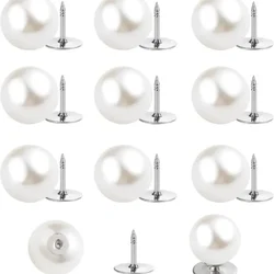 30PCS Pearl Brooch Buttons No Sew Buttons DIY Decoration Buttons for Shirts Dress Sweaters Coat Shawl Hat Shoes