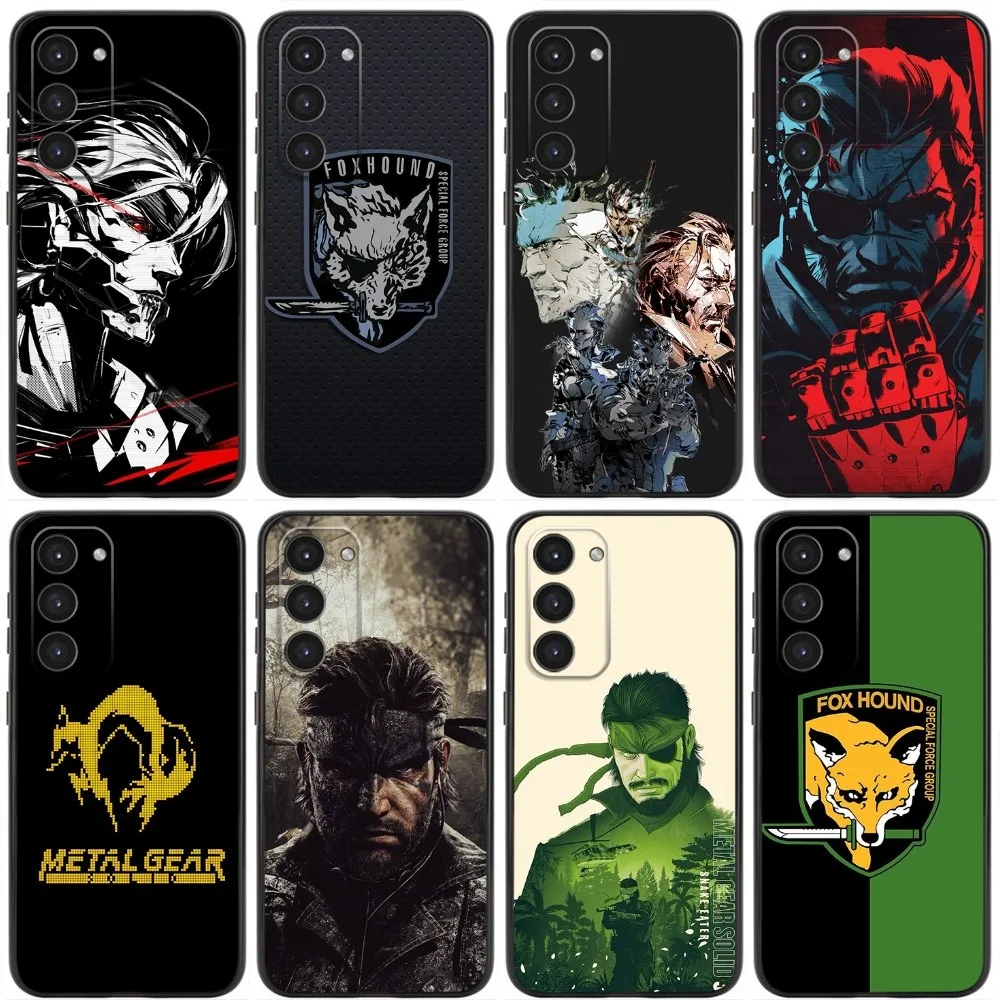 Metal G-Gear Solid Phone Case For Samsung Galaxy A20,A21s,A22,A31,A32,A52,A53,A72,73,A80,A91 Soft Liquid Silicone Black Cover