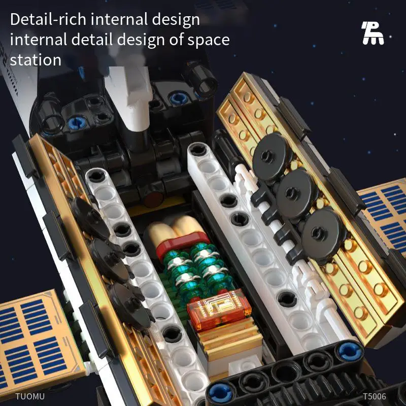 Aerospace series space station model electric hub space station building block children's kit toy