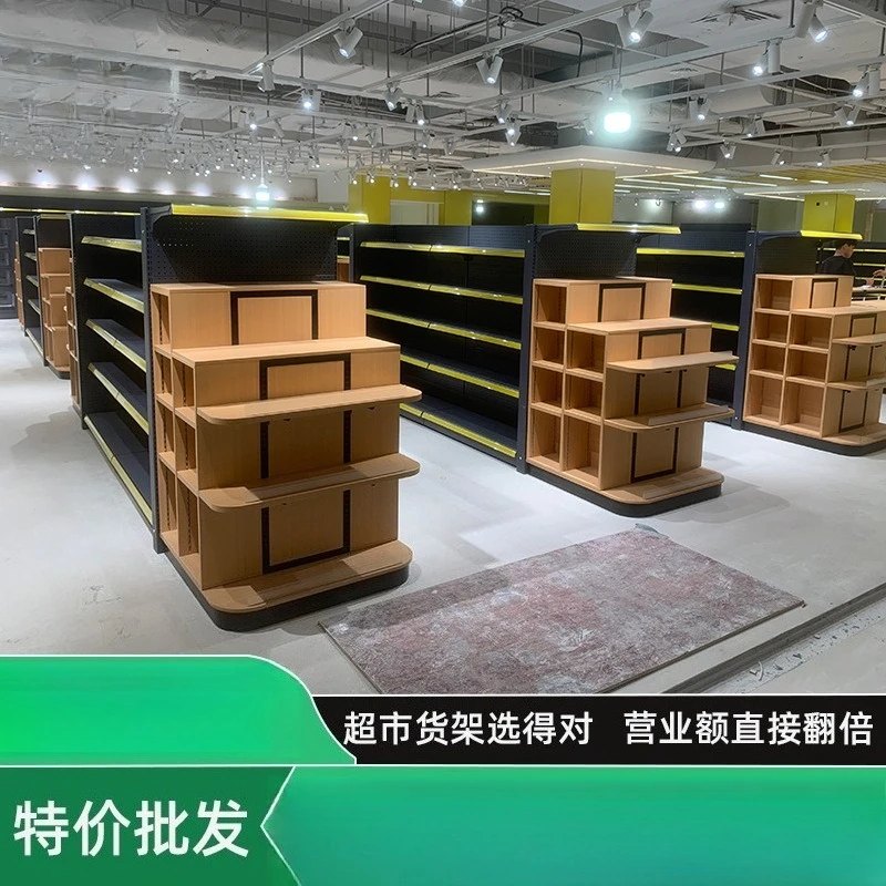 

Supermarket shelves, display shelves, commercial commissary stores, snacks, multiple layers against the wall, Zhongdao