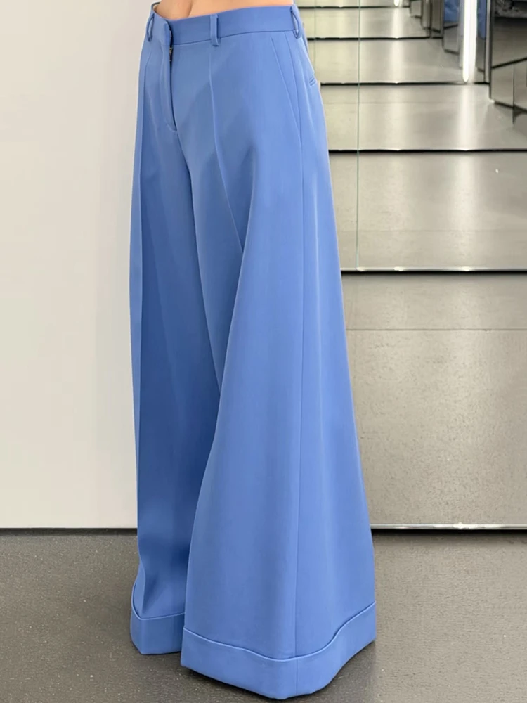 Women's high-waisted pleated flared suit pants - slimming and flattering pants for workwear with flared design, 2026 new style