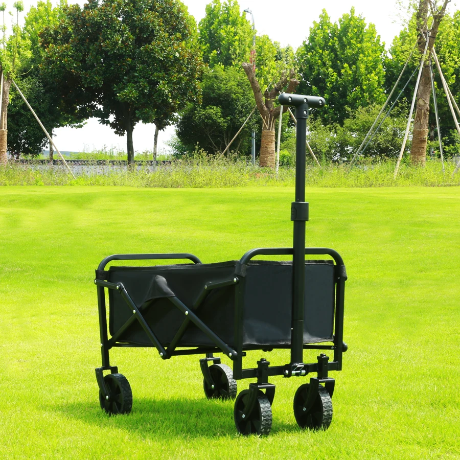 รถเข็นพับได้ขนาดใหญ่ แข็งแรง ทนทาน สำหรับใช้งานกลางแจ้ง พกพาสะดวก เหมาะสำหรับการช็อปปิ้ง ชายหาด และสวน