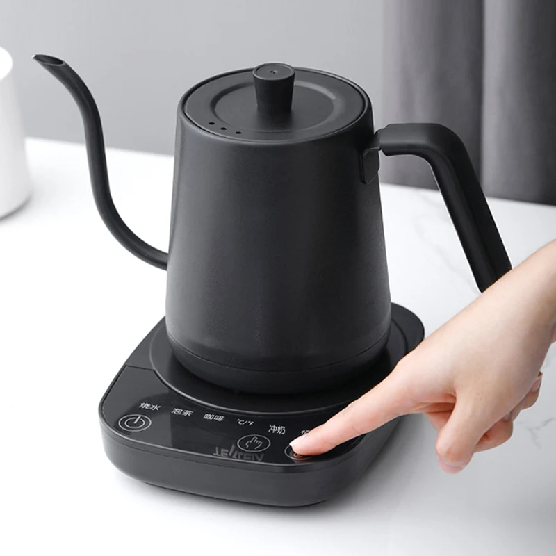 110V 220V Electric Kettle Gooseneck Jug Hand Brew Coffee Pot Slender Mouth Pot Smart Temperature Control Kettle Teapot 1000W