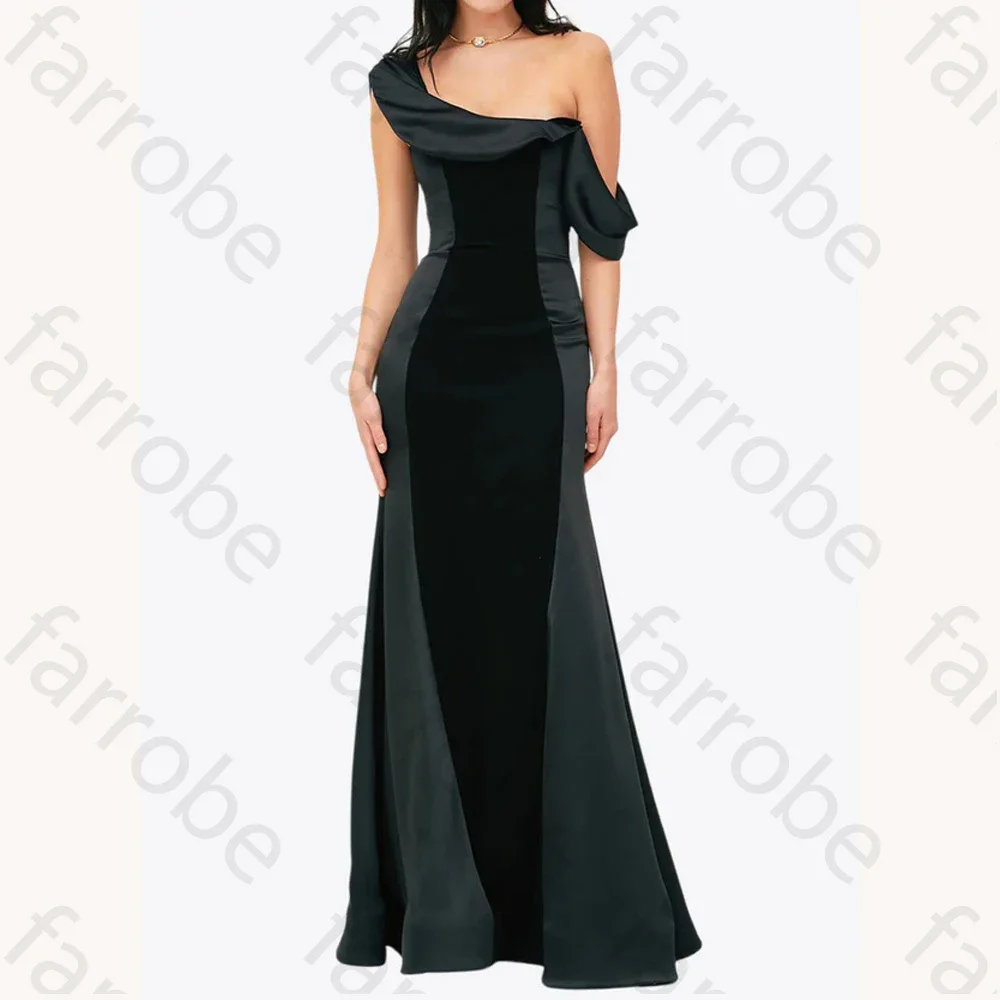 사용자 정의 우아한 Draped-어깨 맥시 드레스 a 라인 이브닝 드레스 여성을위한 공식적인 절묘한 고품질 파티 파티 가운